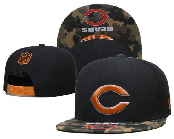 Chicago Bears Black Camouflage Cap