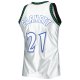 Men's Minnesota Timberwolves Kevin Garnett Mitchell & Ness Platinum 1997/98 Hardwood Classics 75th Anniversary Swingman Jersey