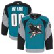 Men's San Jose Sharks  Teal Alternate Authentic Pro Custom Jersey