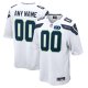 Men's Seattle Seahawks Nike White 50th Season Away Custom Game Jersey