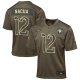Youth #12 Puka Nacua Los Angeles Rams Nike 2025 Salute to Service Game Olive Jersey