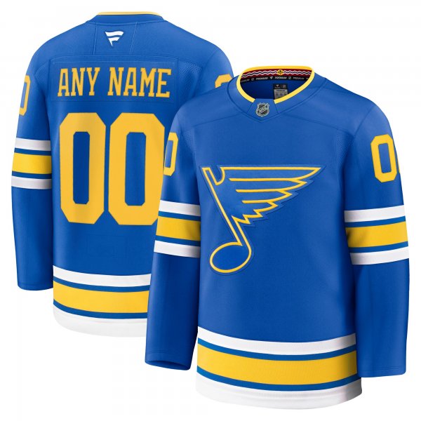 Men's St. Louis Blues Blue Home Premium Custom Jersey