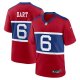 Men's New York Giants #6 Jaxson Dart Nike Red Alternate Century Red Game Jersey