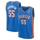 Men's #55 Isaiah Hartenstein Oklahoma City Thunder 2025 NBA Finals Champions Fast Break Replica Player Blue Icon Edition Jersey